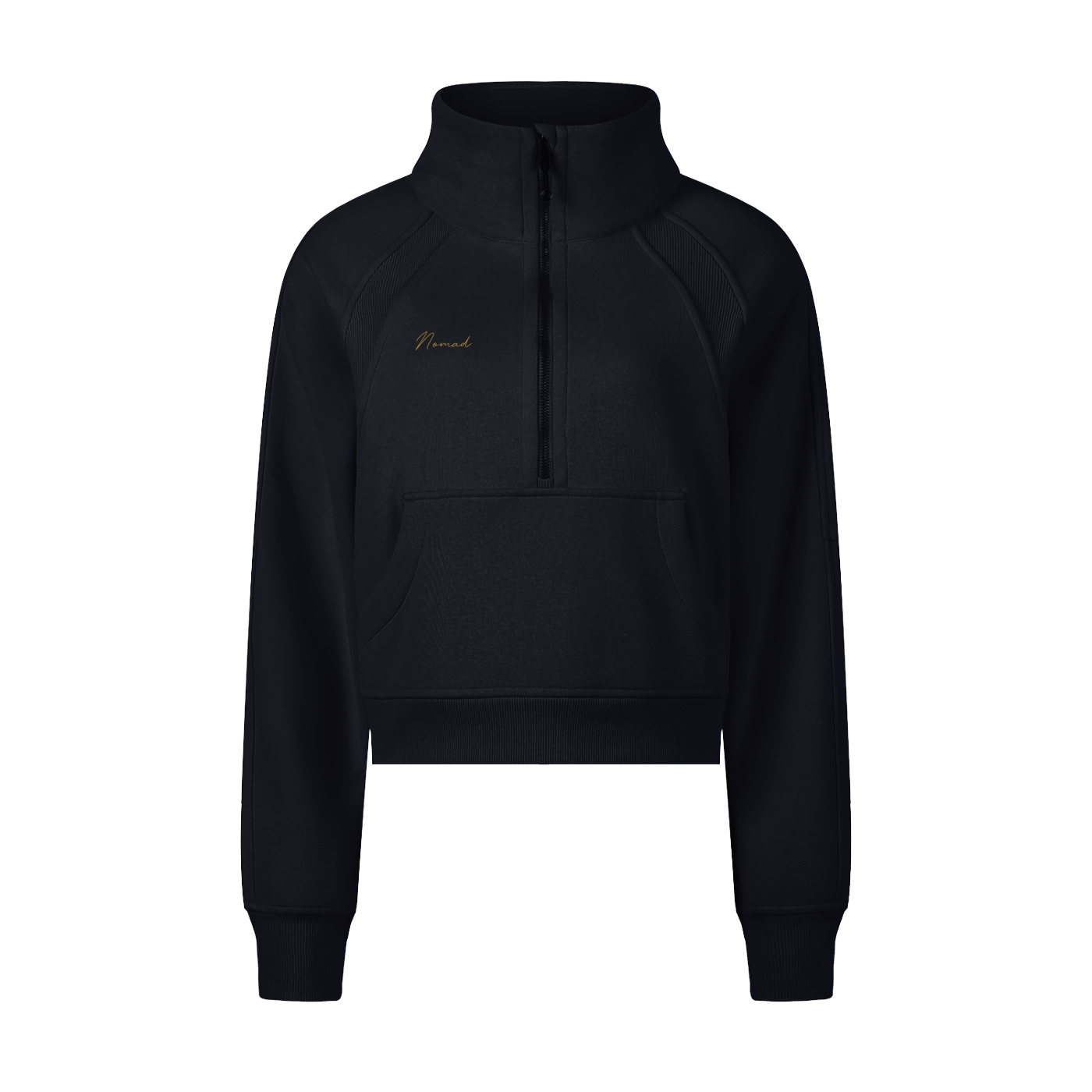 Cropped Half-Zip Sweatshirt