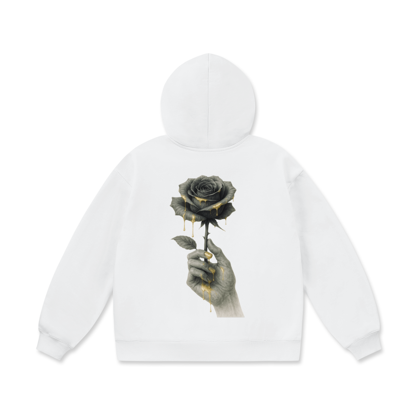 Rose Gold Drippy Heavyweight Hoodie 460 GSM