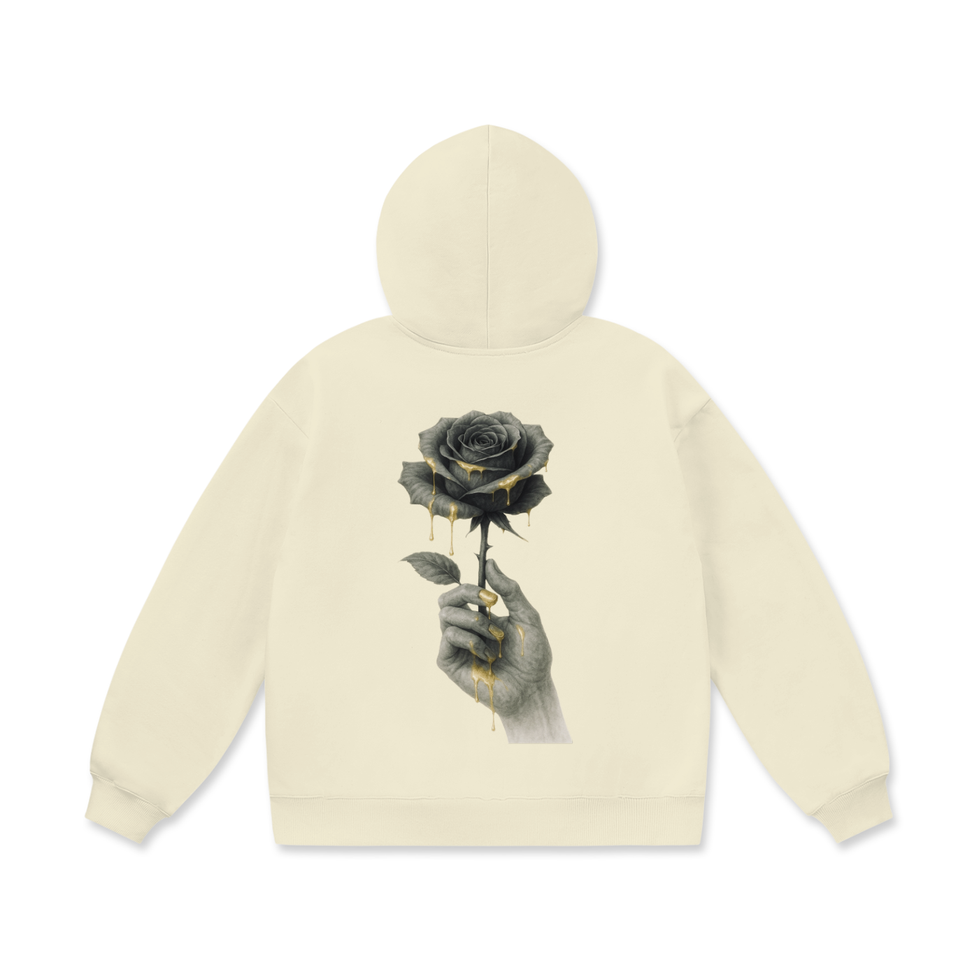 Rose Gold Drippy Heavyweight Hoodie 460 GSM