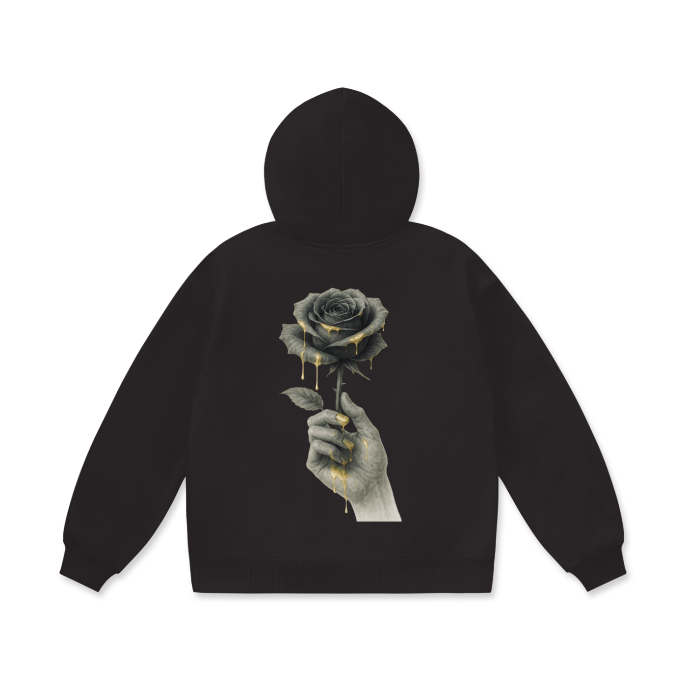 Rose Gold Drippy Heavyweight Hoodie 460 GSM