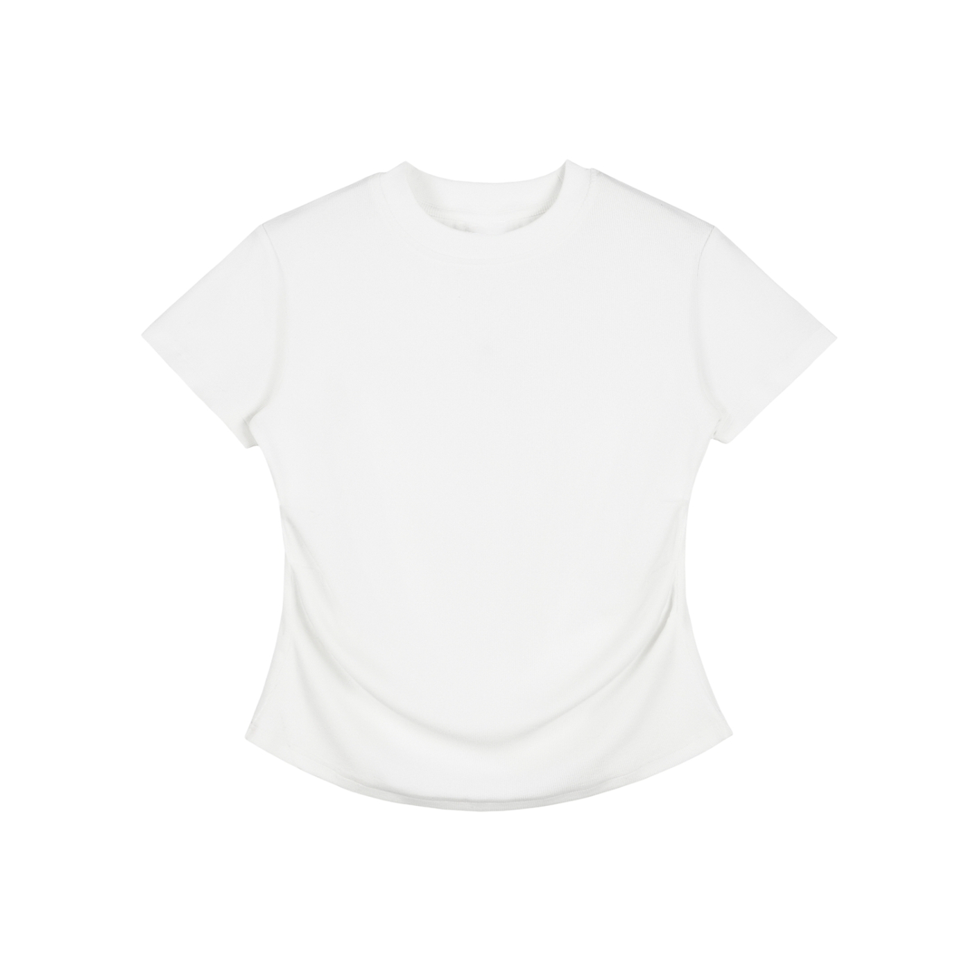 Vintaged-Wash Bodycon Cotton T-Shirt
