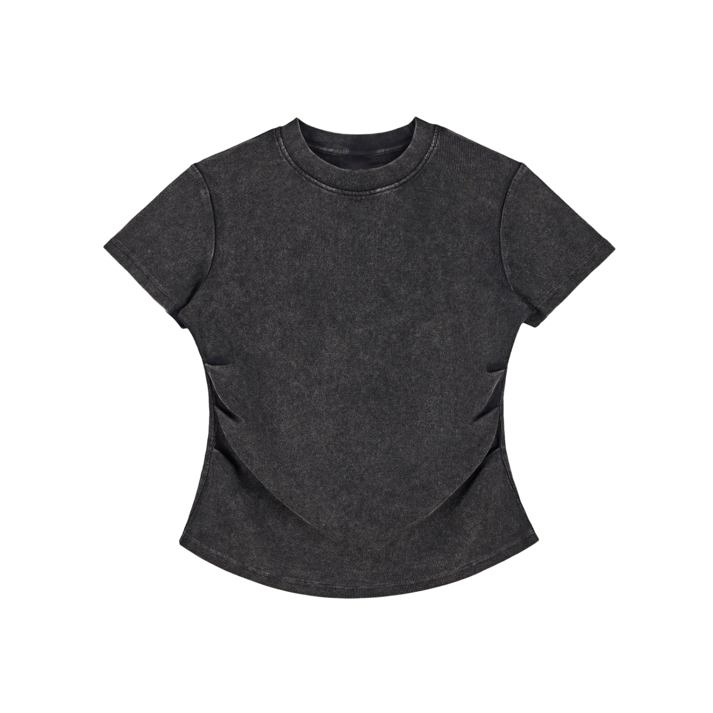 Vintaged-Wash Bodycon Cotton T-Shirt