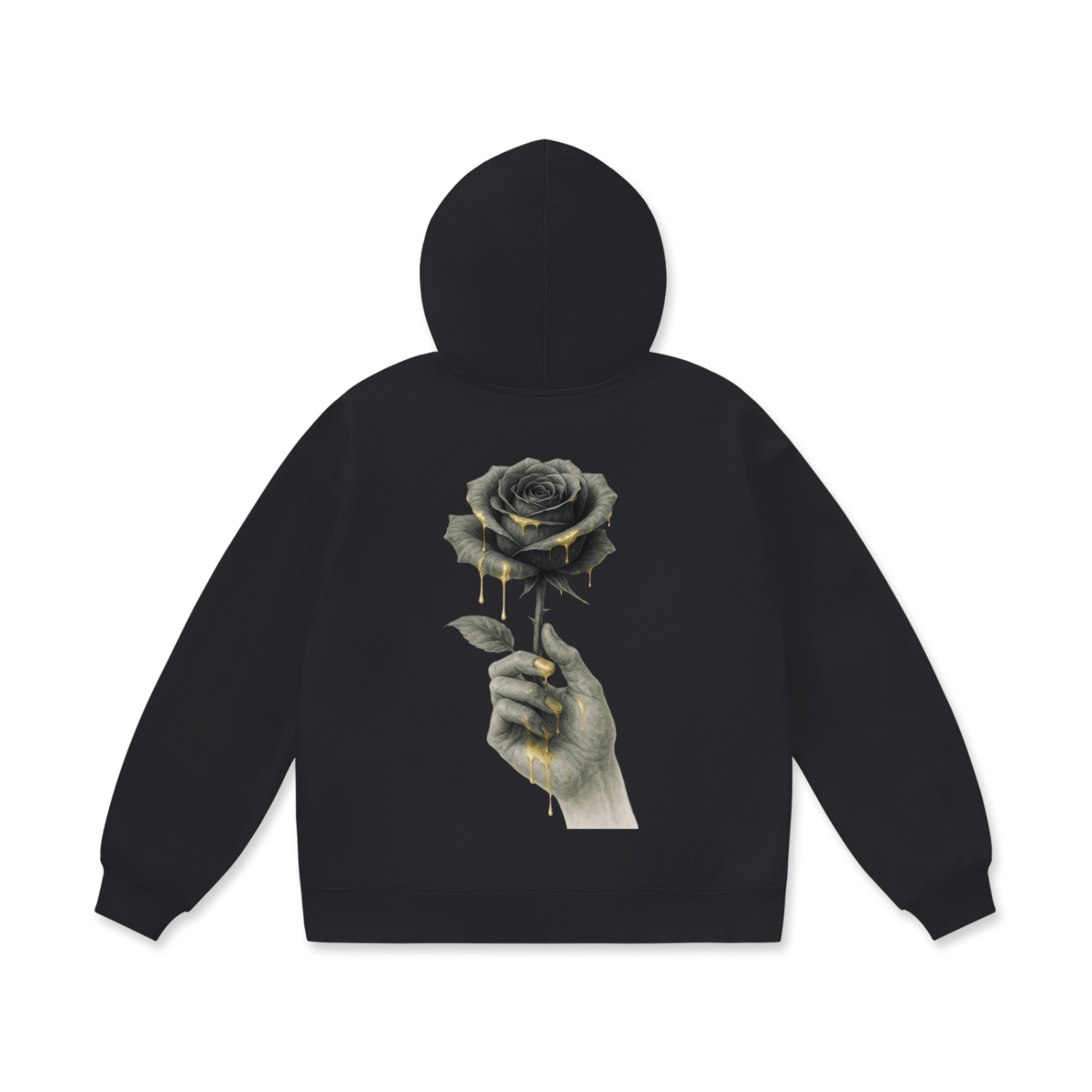Rose Gold Drippy Heavyweight Hoodie 460 GSM